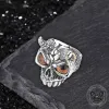 Gothic Horn Skull Devil Eye Stainless Steel Ring sold by GTHIC