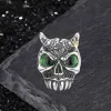 Gothic Horn Skull Devil Eye Stainless Steel Ring sold by GTHIC