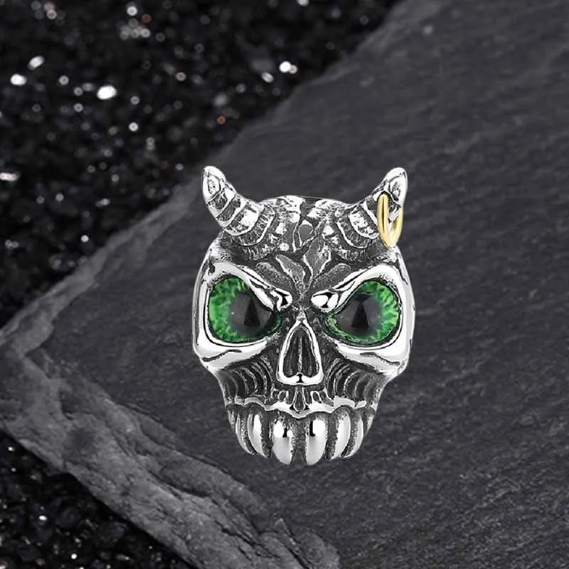 Gothic Horn Skull Devil Eye Stainless Steel Ring sold by GTHIC product image thumbnail 5