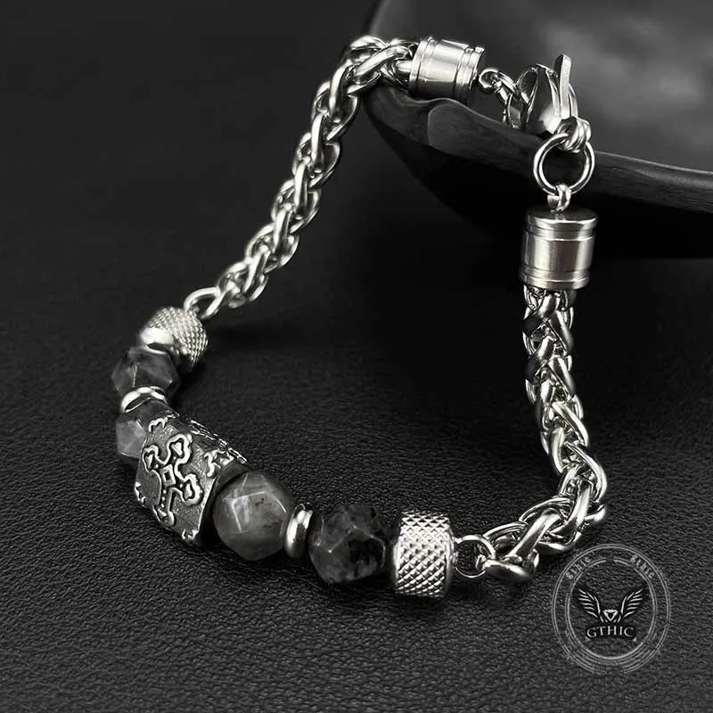 Simple Cross Splicing Stainless Steel Bracelet sold by GTHIC product image thumbnail 3