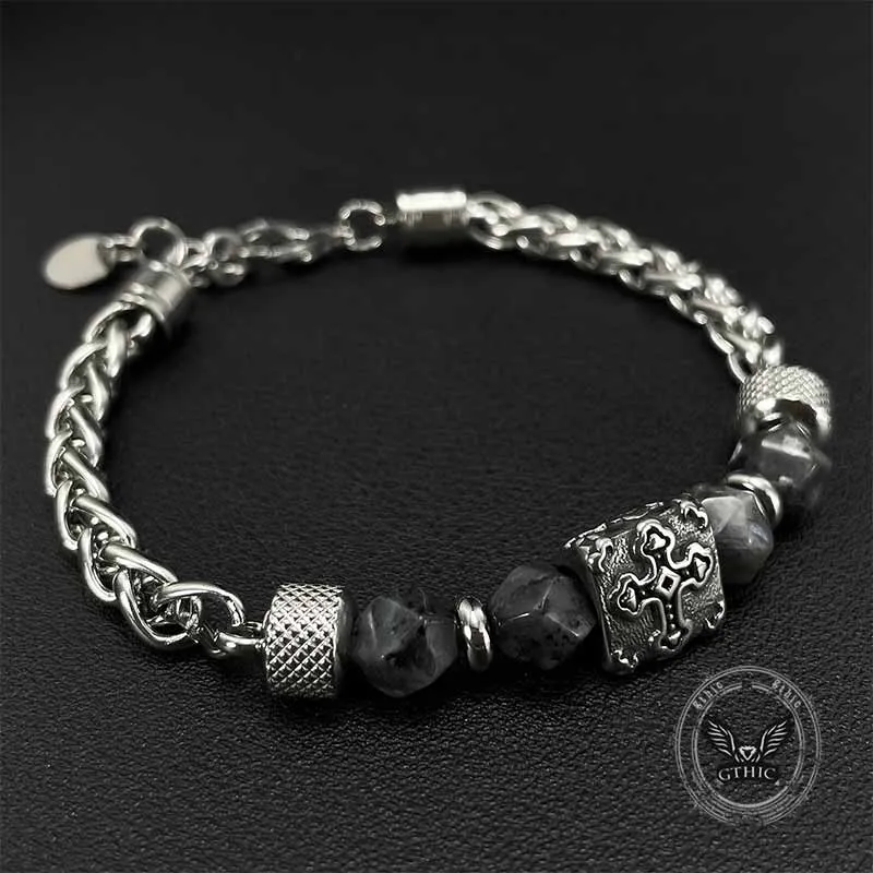 Simple Cross Splicing Stainless Steel Bracelet sold by GTHIC