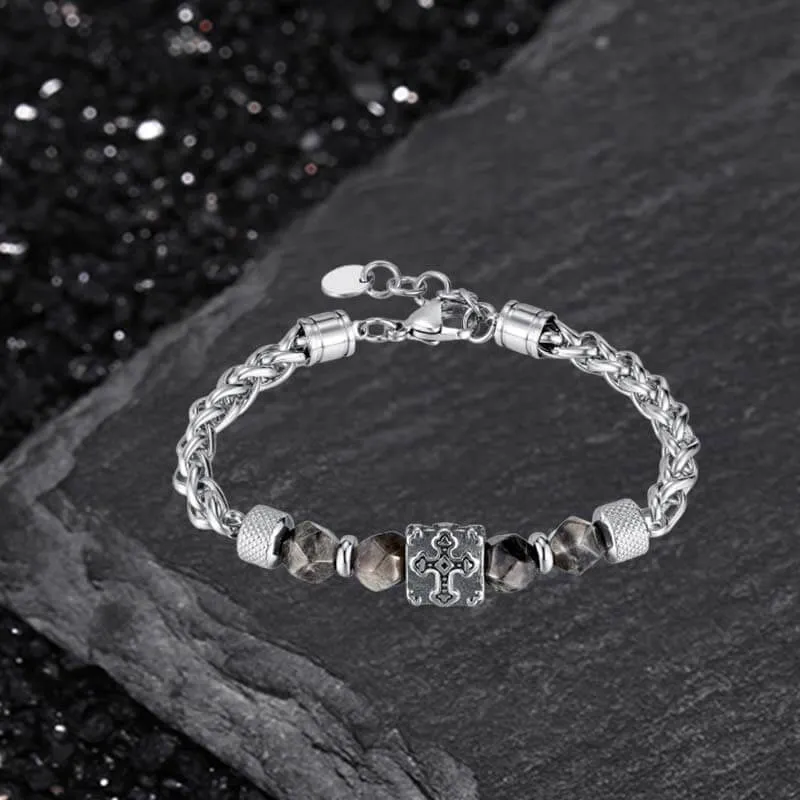 Simple Cross Splicing Stainless Steel Bracelet sold by GTHIC product image thumbnail 4