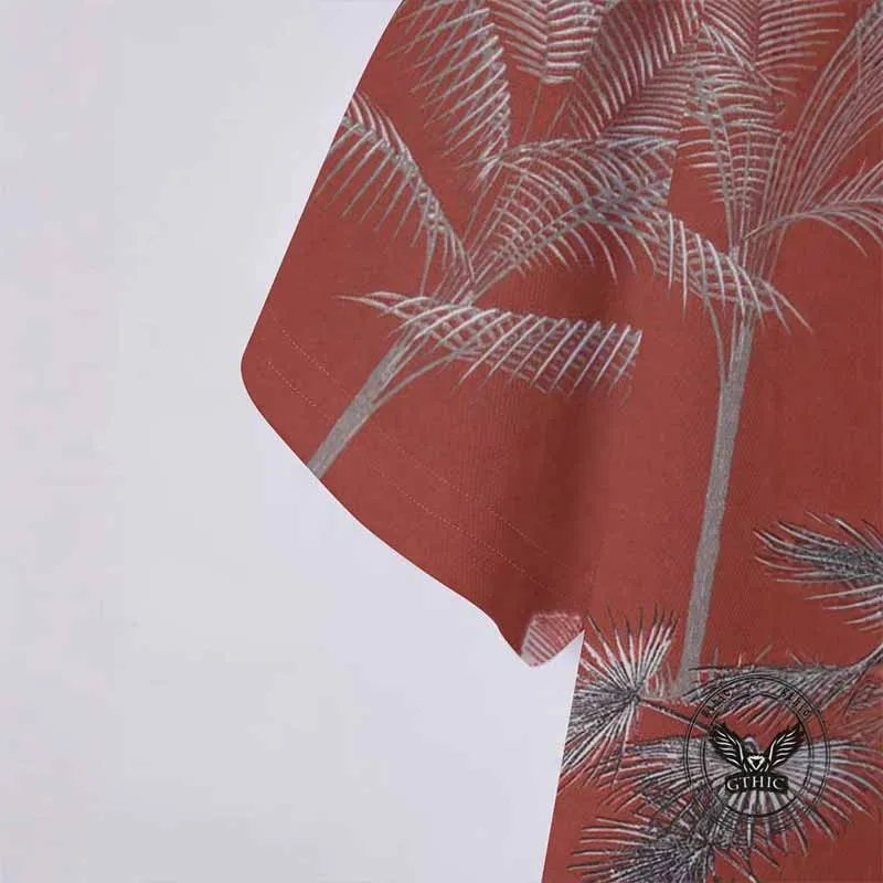 Casual Coconut Tree Print Short Sleeve Polo Shirt sold by GTHIC product image thumbnail 3