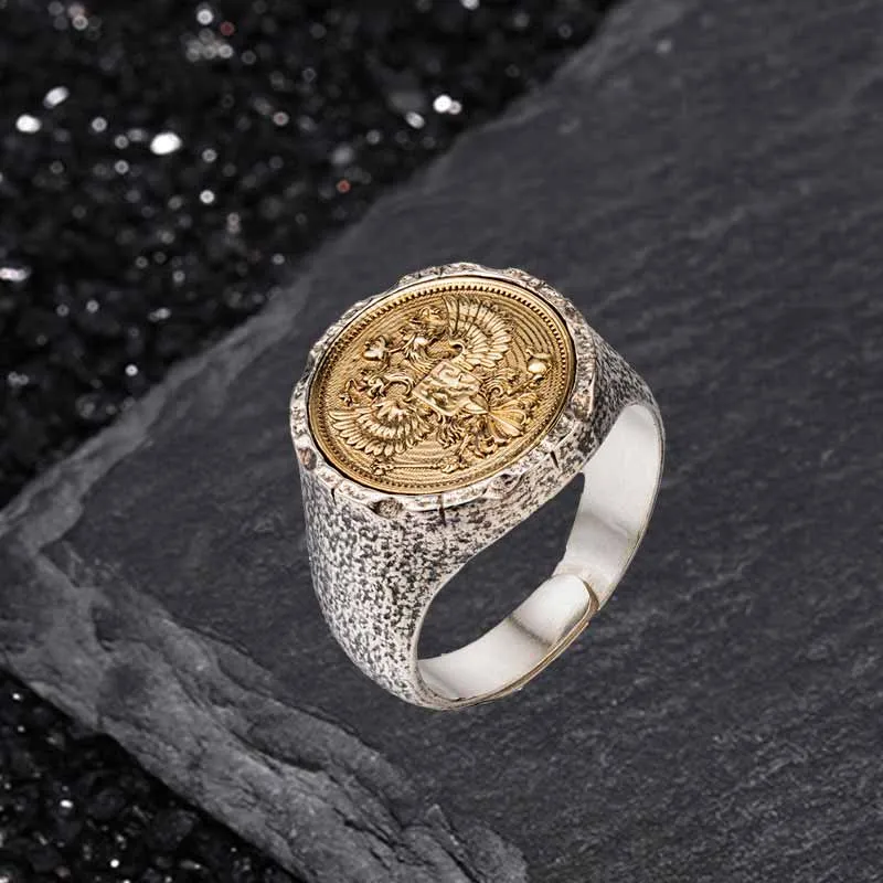 Victory Wings Double Headed Eagle Sterling Silver Ring sold by GTHIC product image thumbnail 5
