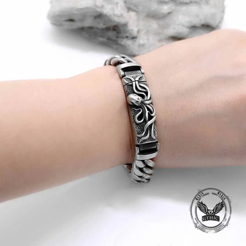 Punk Deep Sea Octopus Stainless Steel Bracelet sold by GTHIC product image thumbnail 2