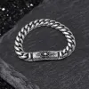 Punk Cross Eyes Gemstone Stainless Steel Bracelet sold by GTHIC