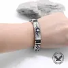 Punk Cross Eyes Gemstone Stainless Steel Bracelet sold by GTHIC