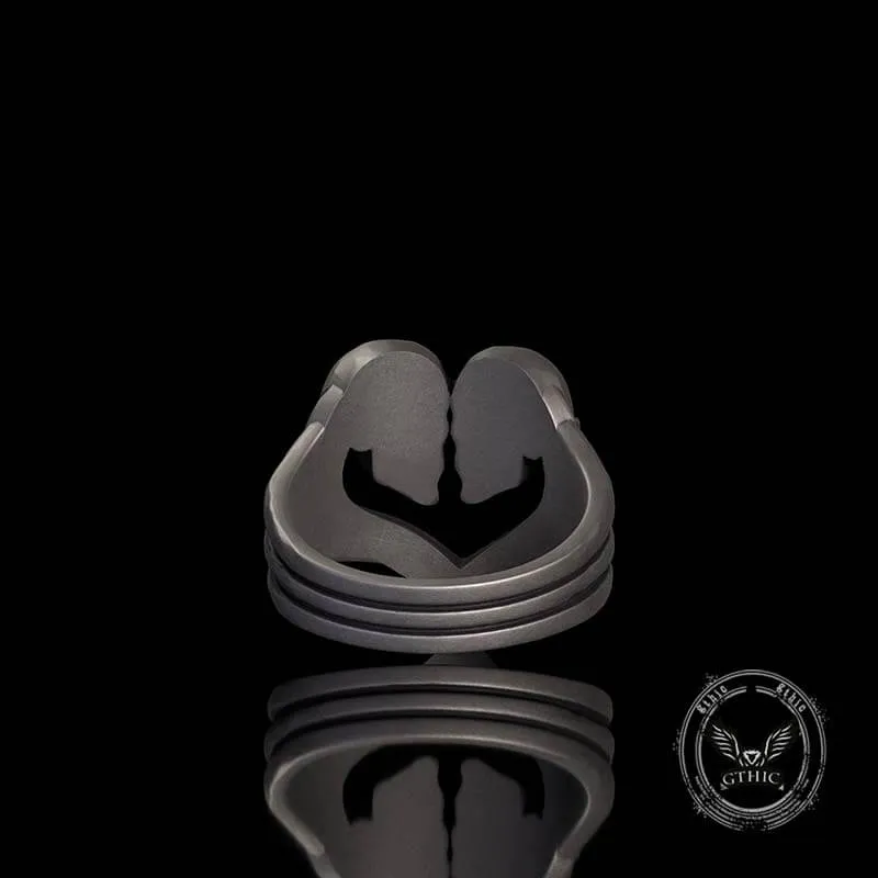 Till Death Do Us Part Skull Heart Sterling Silver Ring sold by GTHIC product image thumbnail 5