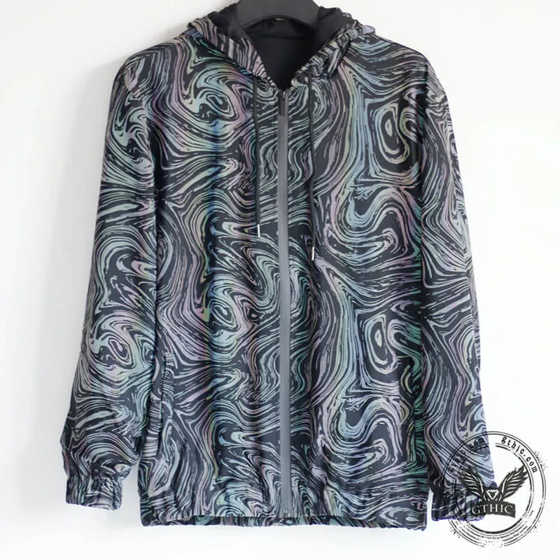 Colorful Reflective Polyester Techwear Jacket sold by GTHIC product image thumbnail 4