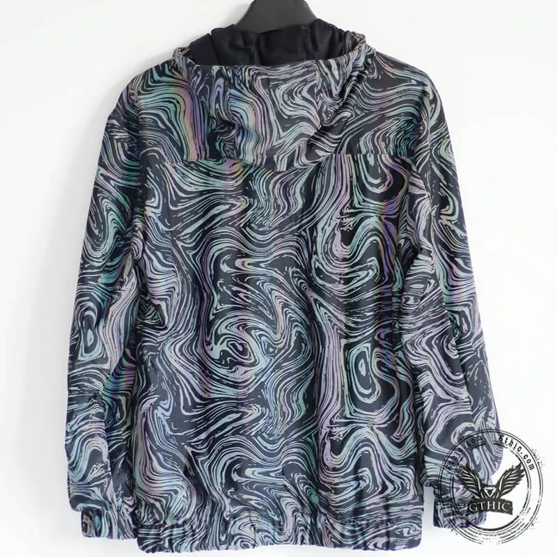 Colorful Reflective Polyester Techwear Jacket sold by GTHIC product image thumbnail 5