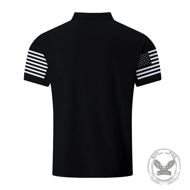 Casual Independence Day Flag Print Short Sleeve Polo Shirt sold by GTHIC product image thumbnail 2