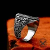 Vintage Black Onyx Eagle Stainless Steel Ring sold by GTHIC