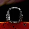Vintage Black Onyx Eagle Stainless Steel Ring sold by GTHIC