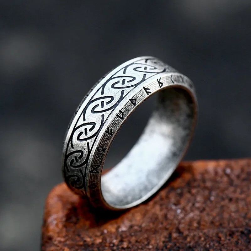 Vintage Viking Rune Stainless Steel Nordic Ring sold by GTHIC