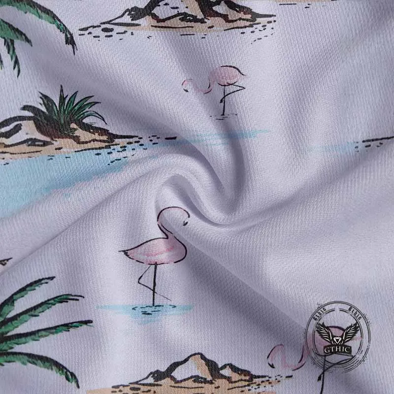 Versatile Holiday Island Print Short Sleeve Polo Shirt sold by GTHIC product image thumbnail 5