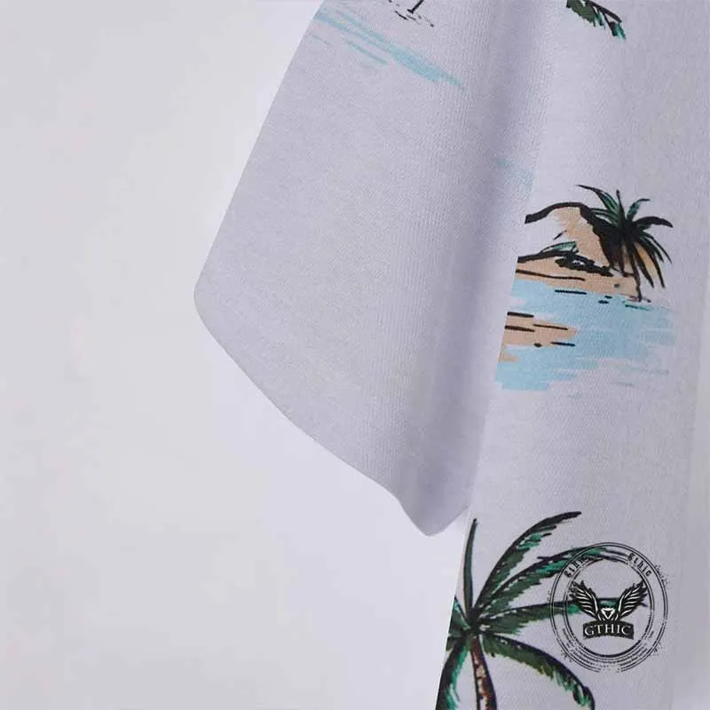 Versatile Holiday Island Print Short Sleeve Polo Shirt sold by GTHIC product image thumbnail 3