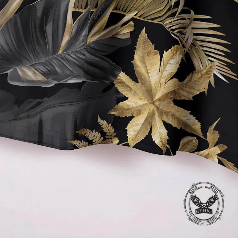 Fashion Tropical Plant Print Short Sleeve Polo Shirt sold by GTHIC product image thumbnail 4