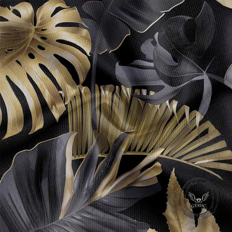 Fashion Tropical Plant Print Short Sleeve Polo Shirt sold by GTHIC product image thumbnail 5