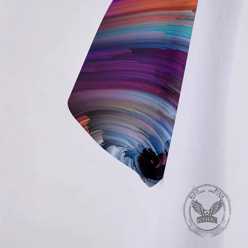 Casual Colorblock Print Short Sleeve Polo Shirt sold by GTHIC product image thumbnail 3