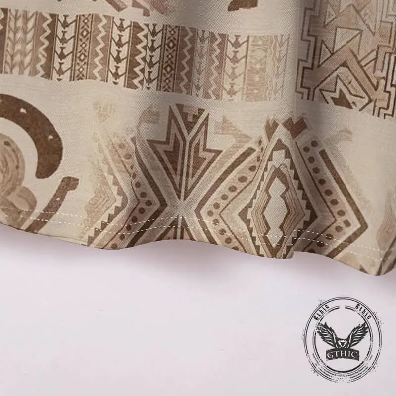 Retro Western Cowboy Print Short Sleeve Polo Shirt sold by GTHIC product image thumbnail 4