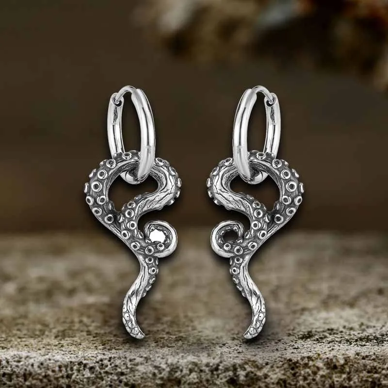 Vintage Octopus Tentacle Stainless Steel Earrings sold by GTHIC product image thumbnail 5