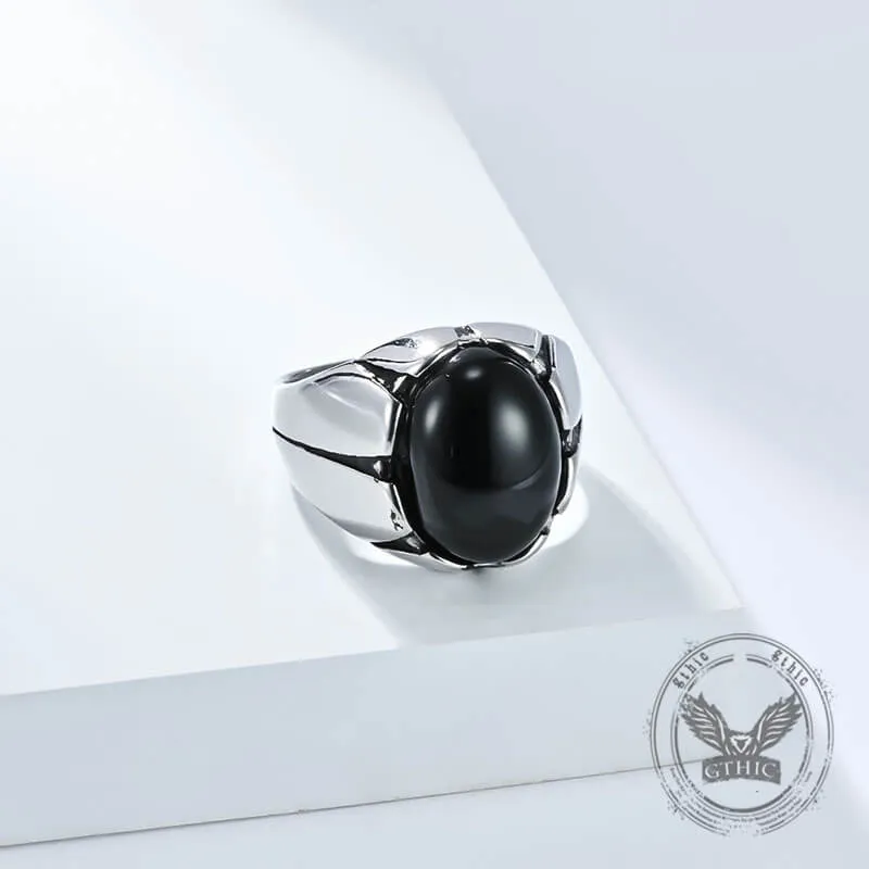 Vintage Oval Tiger Eye Gemstone Stainless Steel Ring sold by GTHIC product image thumbnail 3