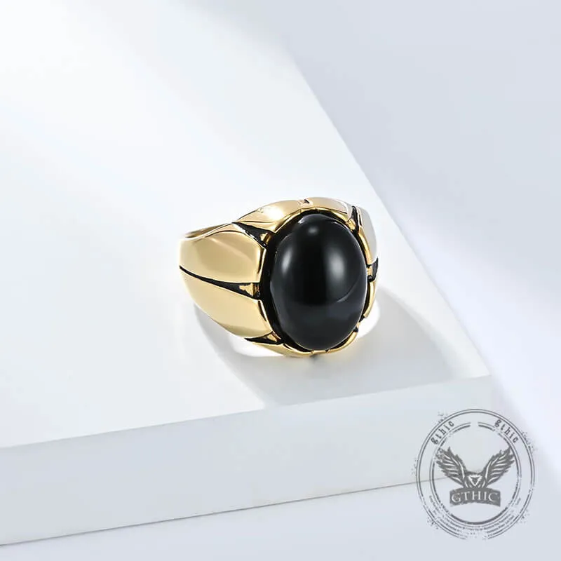 Vintage Oval Tiger Eye Gemstone Stainless Steel Ring sold by GTHIC product image thumbnail 4