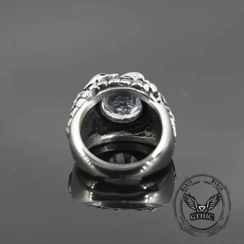 Fashionable Dragon Claw Gemstone Stainless Steel Ring sold by GTHIC product image thumbnail 5