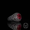 Celtic Knot Viking Rune Zircon Sterling Silver Ring sold by GTHIC
