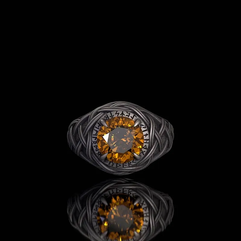 Celtic Knot Viking Rune Zircon Sterling Silver Ring sold by GTHIC product image thumbnail 5