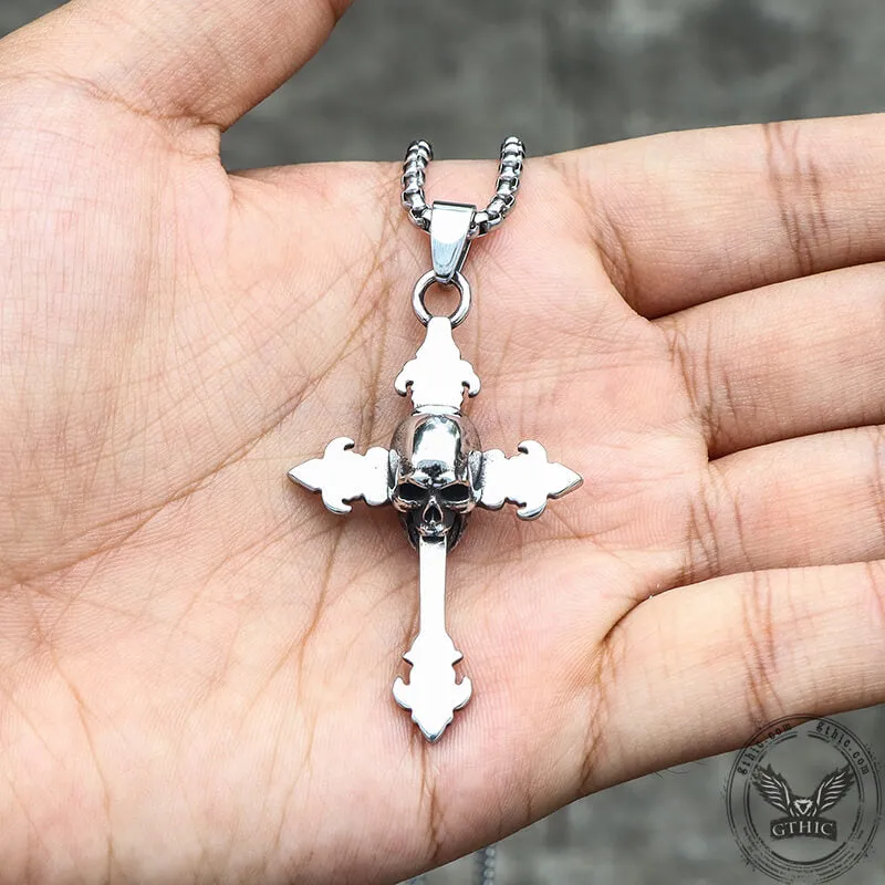 Gothic Cross Stainless Steel Skull Pendant sold by GTHIC product image thumbnail 4
