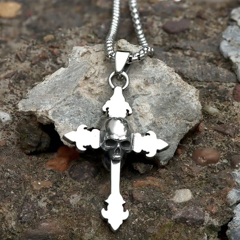 Gothic Cross Stainless Steel Skull Pendant sold by GTHIC product image thumbnail 5