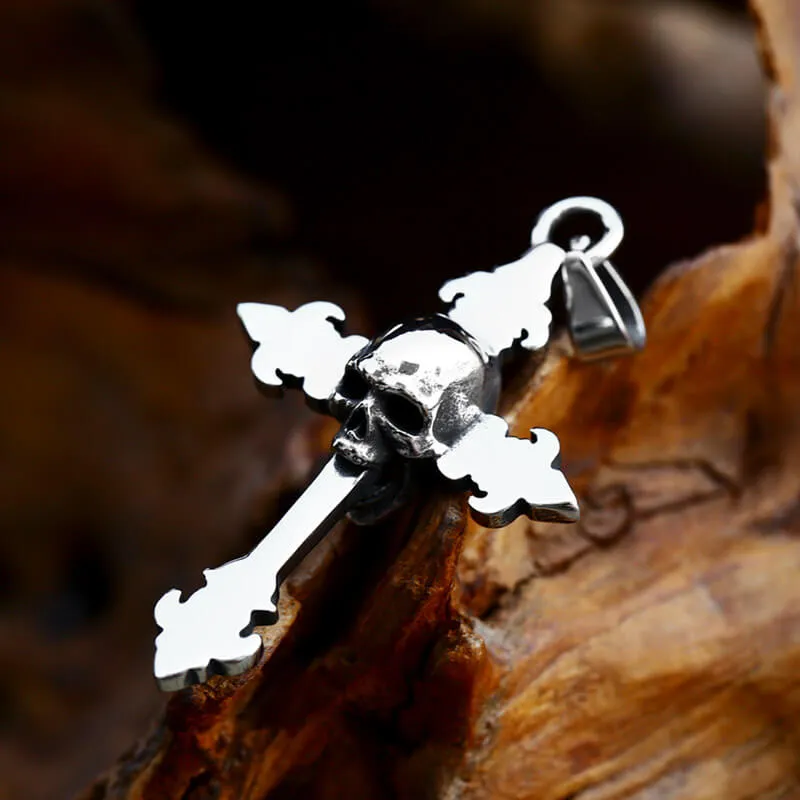 Gothic Cross Stainless Steel Skull Pendant sold by GTHIC product image thumbnail 3