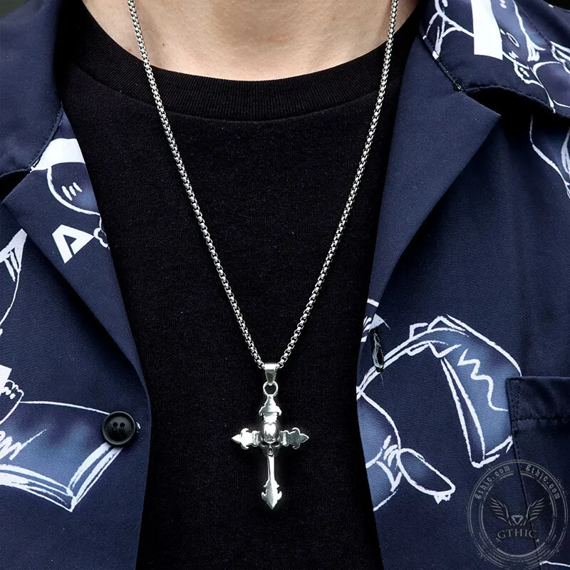 Gothic Cross Stainless Steel Skull Pendant sold by GTHIC product image thumbnail 2