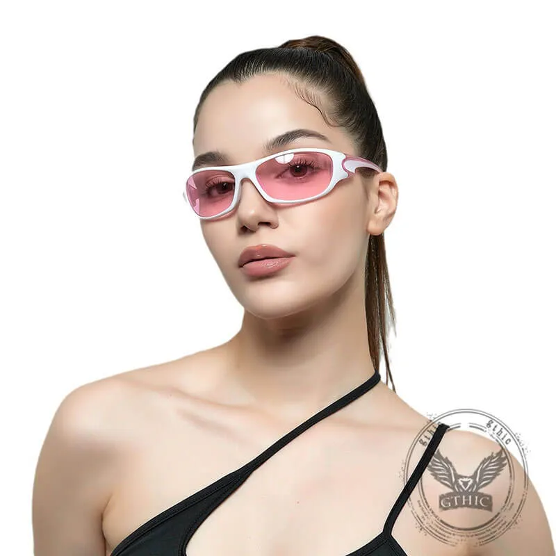 Y2K Millennial Color UV-Proof Square Frame PC Sunglasses sold by GTHIC product image thumbnail 2
