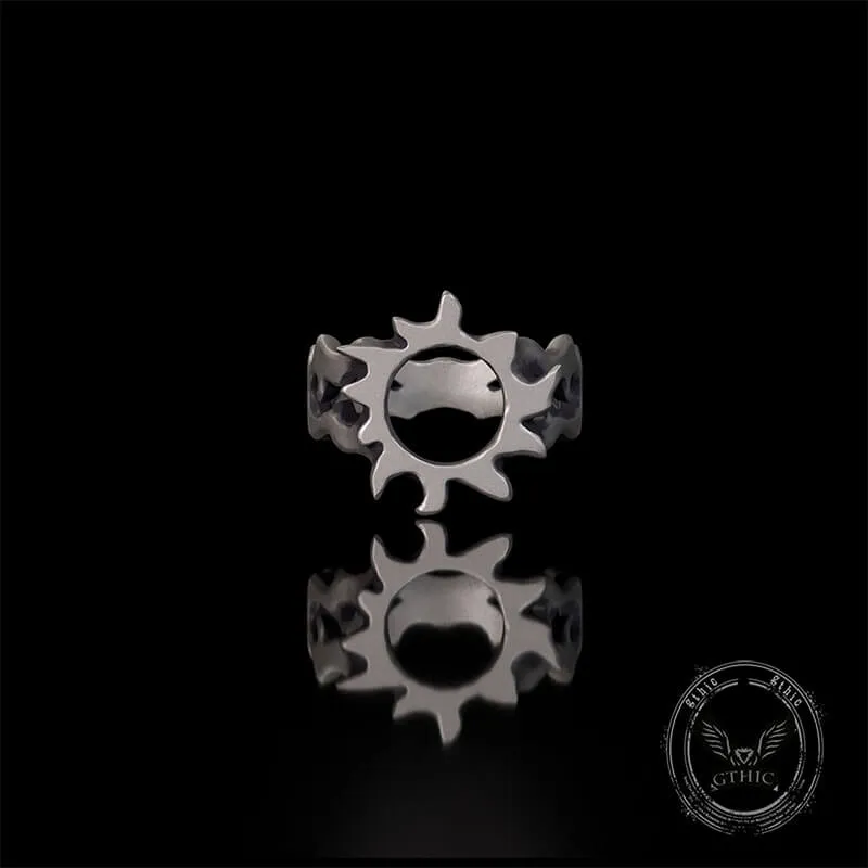 Minimalist Hollow Sun Moon Star Sterling Silver Ring sold by GTHIC product image thumbnail 4