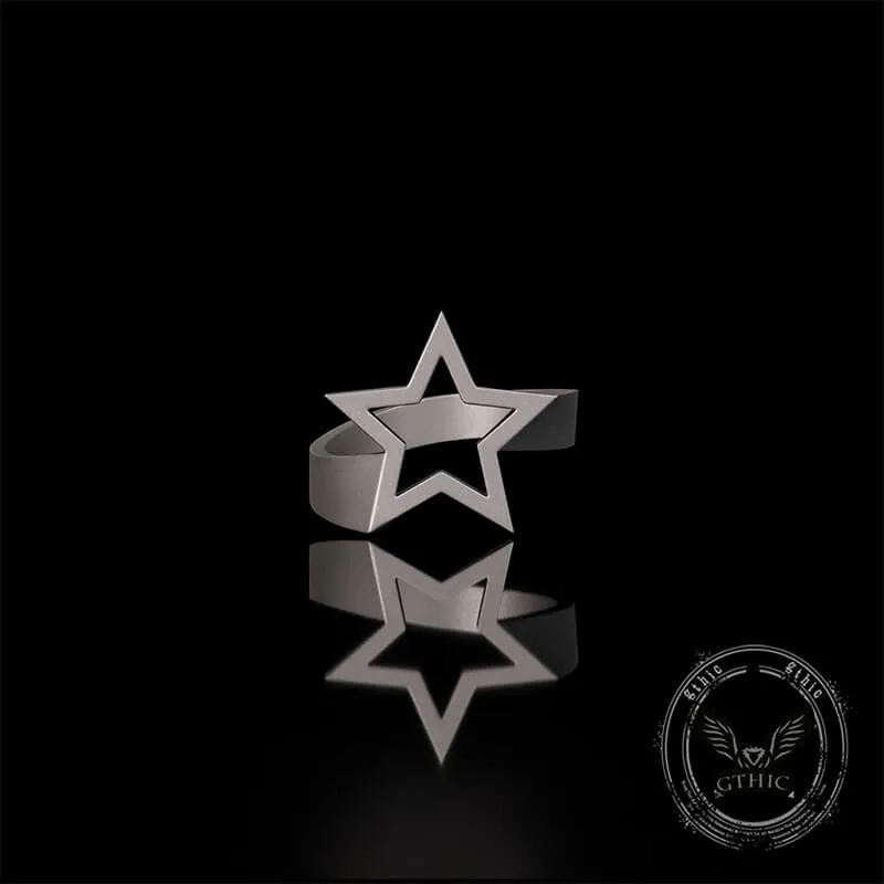 Minimalist Hollow Sun Moon Star Sterling Silver Ring sold by GTHIC product image thumbnail 5