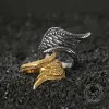 Vintage Feather Guardian Wings Stainless Steel Ring sold by GTHIC