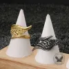 Vintage Feather Guardian Wings Stainless Steel Ring sold by GTHIC