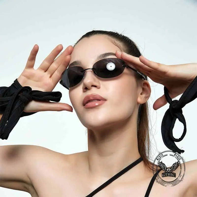 Fashion Futuristic Y2K Frameless PC Sunglasses sold by GTHIC product image thumbnail 3