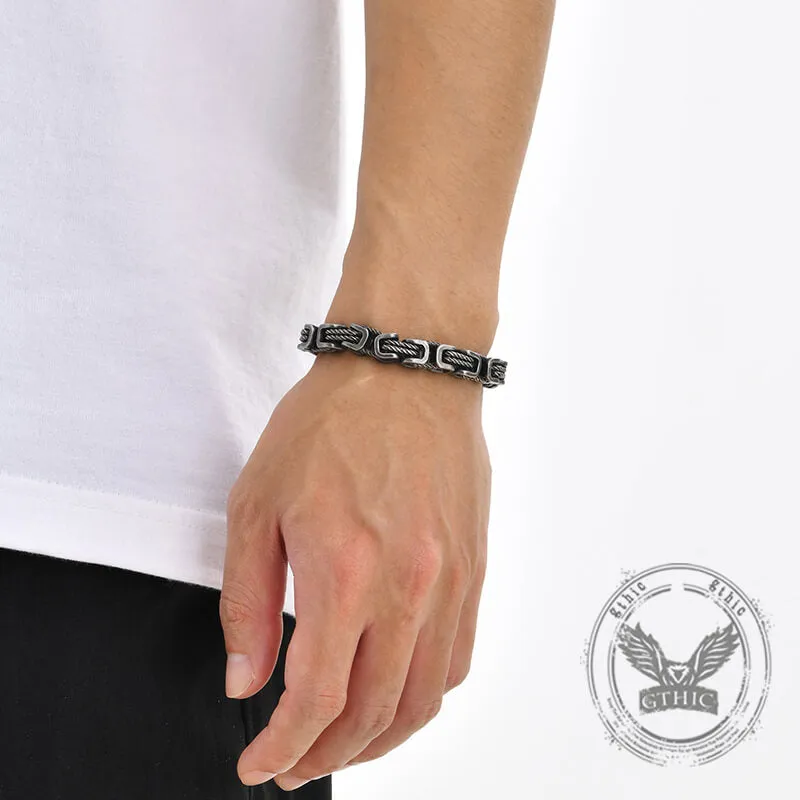 Vintage Byzantine Twist Stainless Steel Bracelet sold by GTHIC product image thumbnail 3