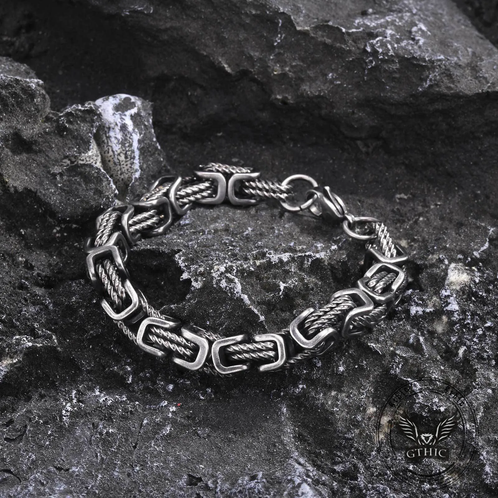 Vintage Byzantine Twist Stainless Steel Bracelet sold by GTHIC product image thumbnail 4