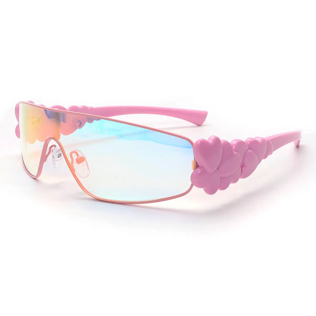 Fashion Y2K Metal Full Frame Heart PC Sunglasses sold by GTHIC product image thumbnail 5