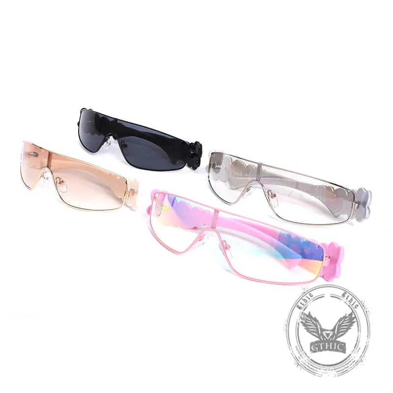 Fashion Y2K Metal Full Frame Heart PC Sunglasses sold by GTHIC product image thumbnail 3