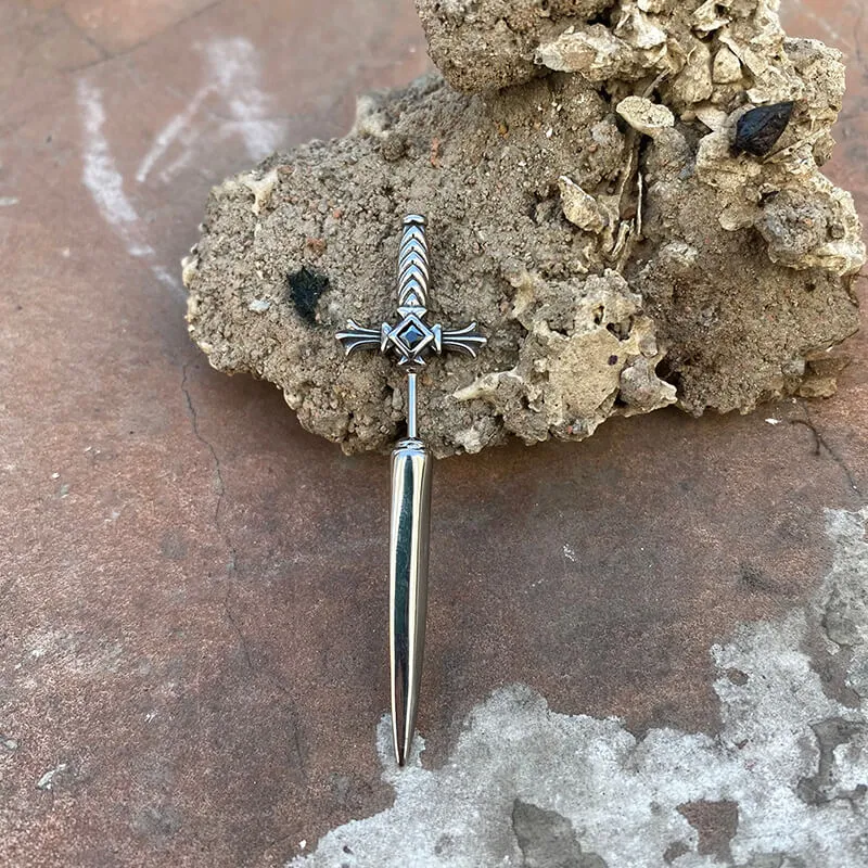 Dagger Sword Stainless Steel Stud Earrings sold by GTHIC product image thumbnail 4