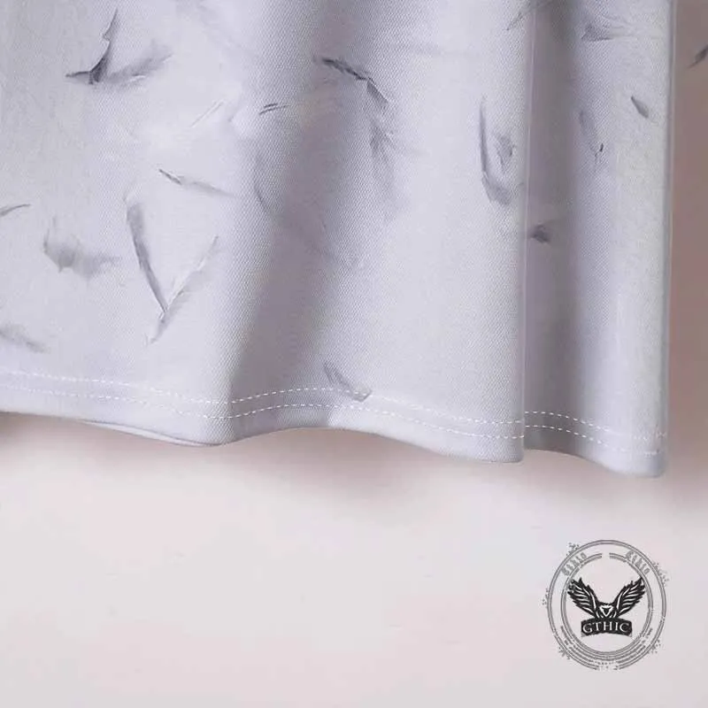 Casual Natural Feather Print Short Sleeve Polo Shirt sold by GTHIC product image thumbnail 4