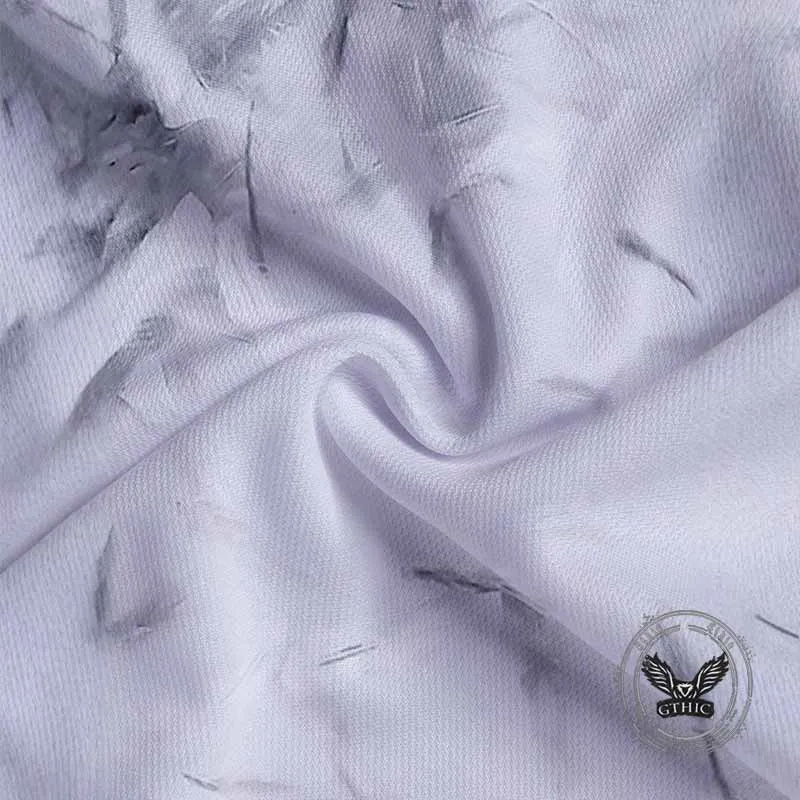 Casual Natural Feather Print Short Sleeve Polo Shirt sold by GTHIC product image thumbnail 5