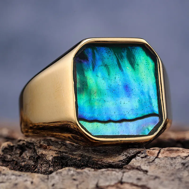 Simple Square Colorful Gemstone Stainless Steel Ring sold by GTHIC product image thumbnail 3