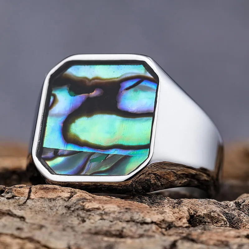 Simple Square Colorful Gemstone Stainless Steel Ring sold by GTHIC product image thumbnail 2
