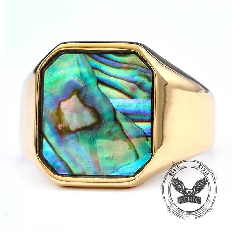 Simple Square Colorful Gemstone Stainless Steel Ring sold by GTHIC product image thumbnail 5